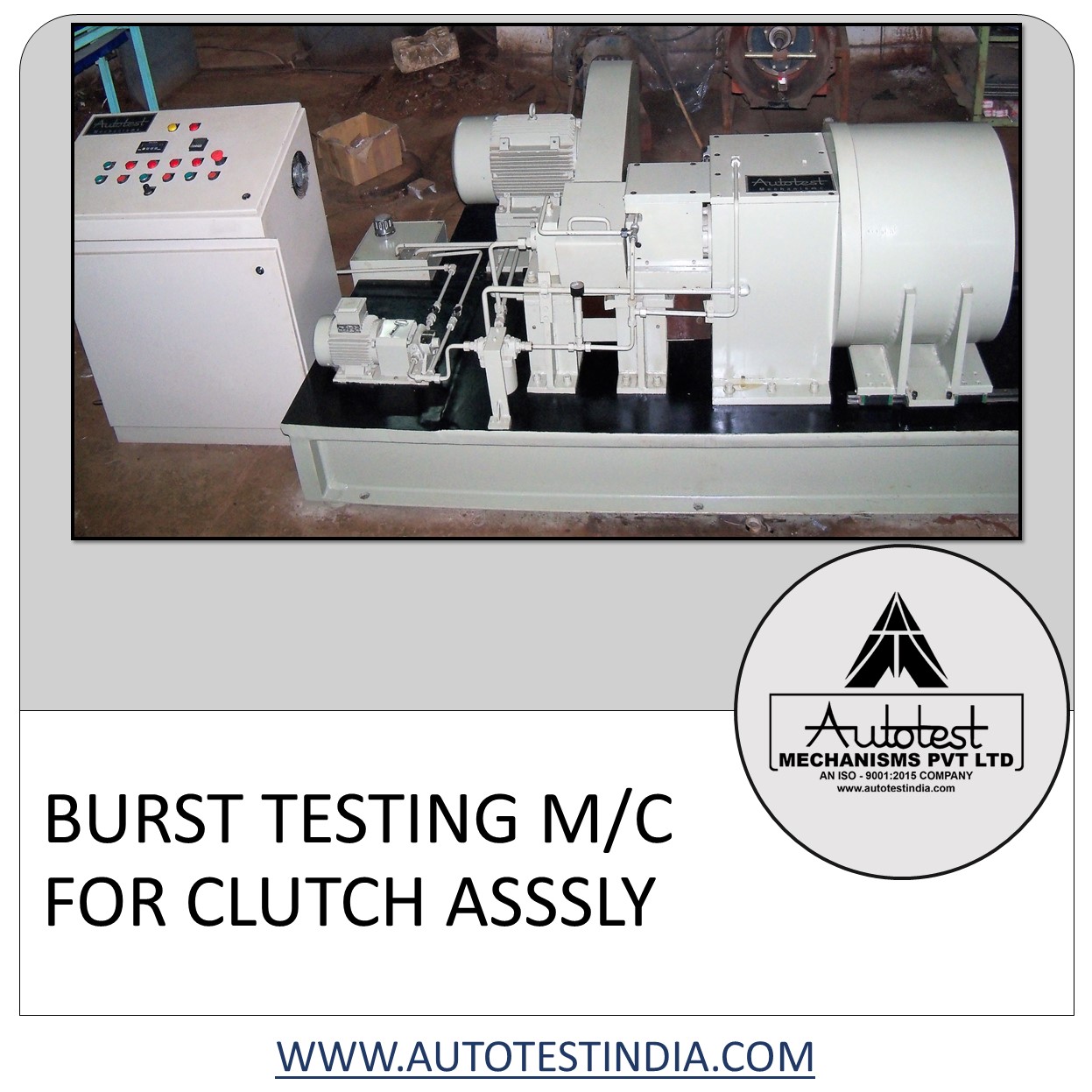 BURST TESTING M/C FOR CLUTCH ASSSLY