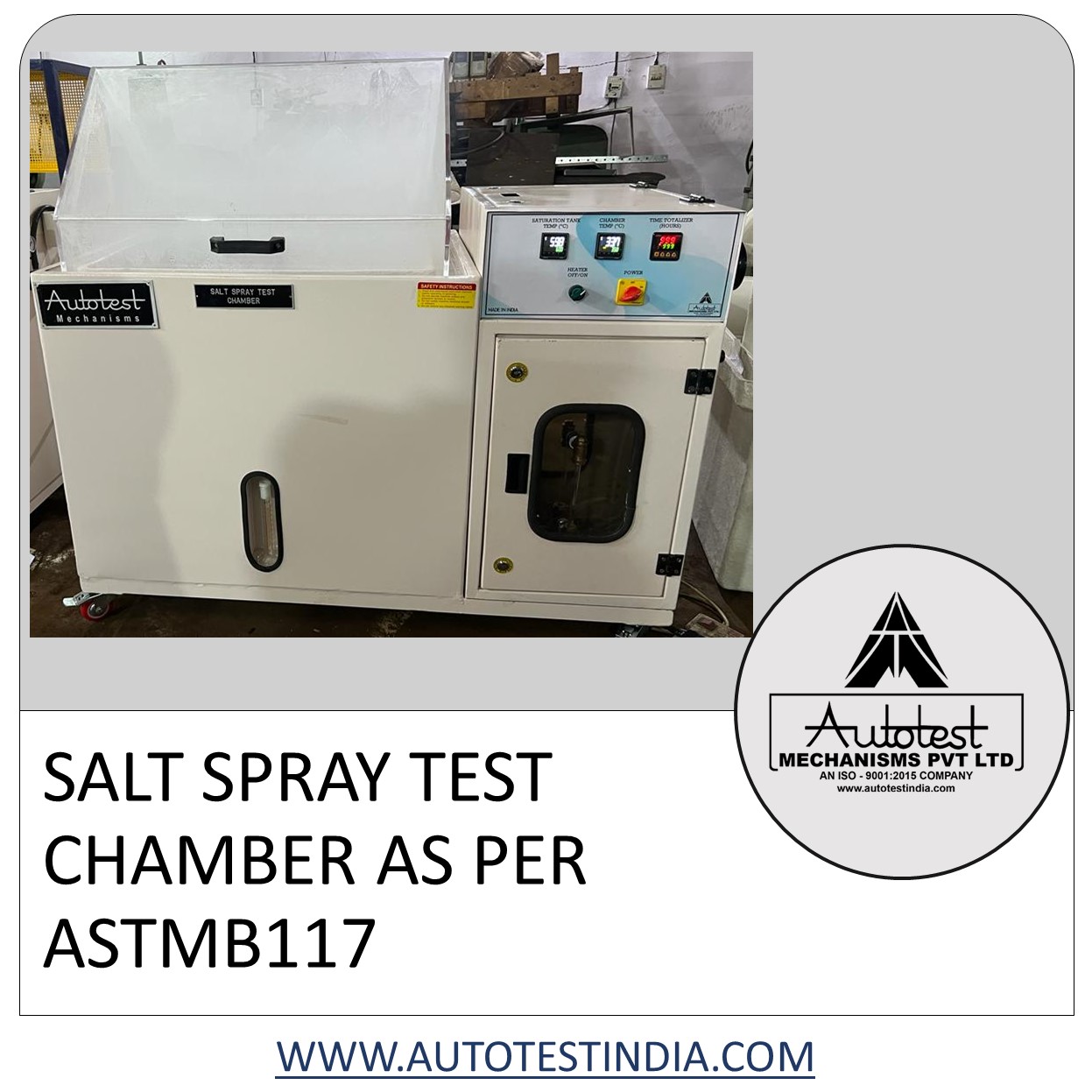 SALT SPRAY TEST CHAMBER AS PER ASTMB117