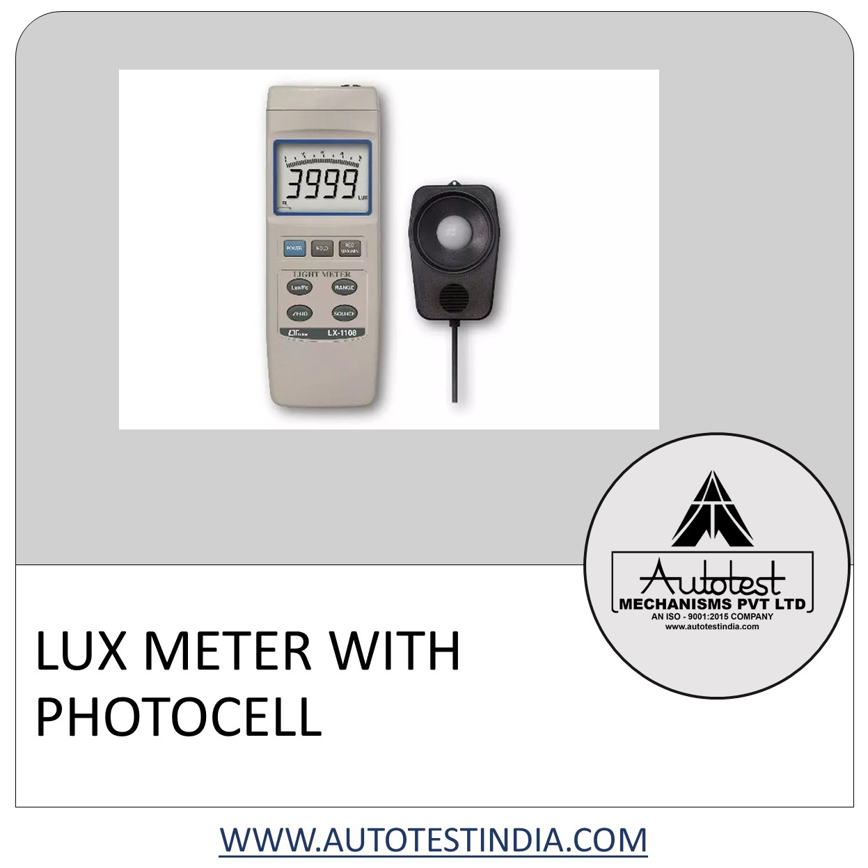 LUX METER WITH PHOTOCELL