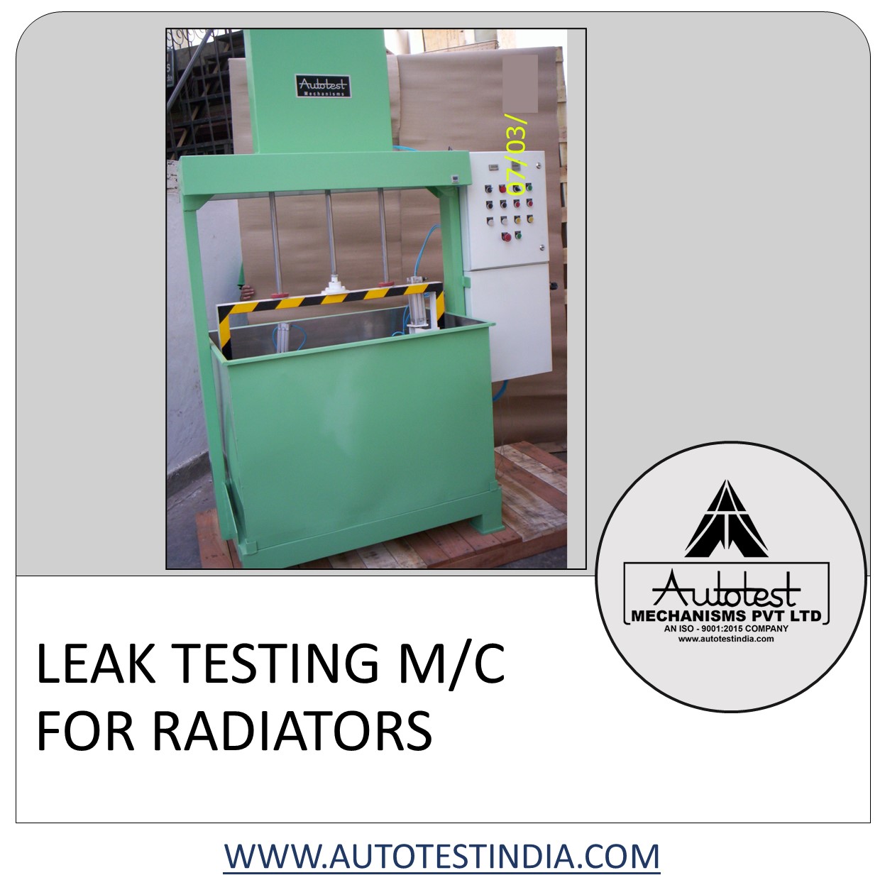 LEAK TESTING M/C FOR RADIATORS