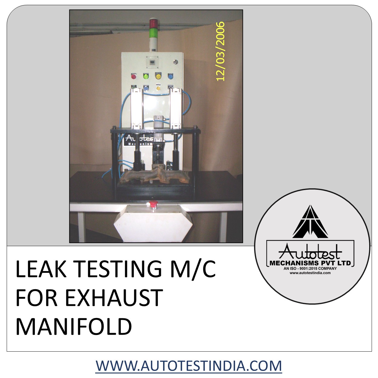 LEAK TESTING M/C FOR EXHAUST MANIFOLD