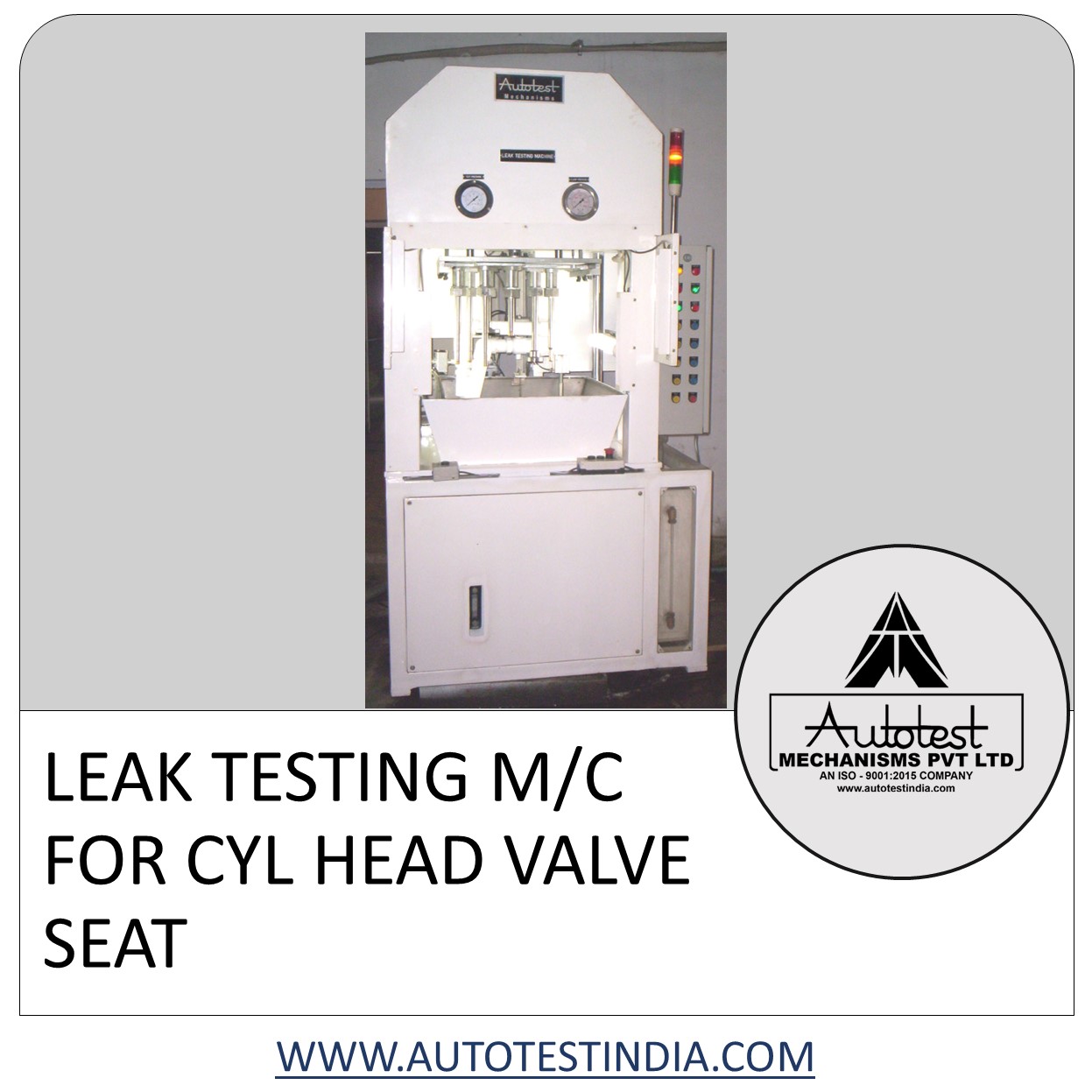 LEAK TESTING M/C FOR CYL HEAD VALVE SEAT